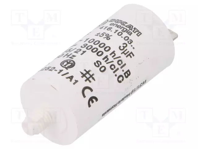 POLYPROPYLEENIKONDENSAATTORI - MOOTTOREIHIN, TYÖHÖN - 3UF - ±5% - Moottorikondensaattorit - 4.16.10.03.27 - 1