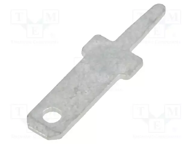 PURISTUSLIITIN - LITTEÄ - 2,8MM - 0,5MM - UROS-THT - MESSINKI - TINATTU - SUORA - Juotoskorvat ja kaapeliliittimet - PCB - KEYS1267 - 1