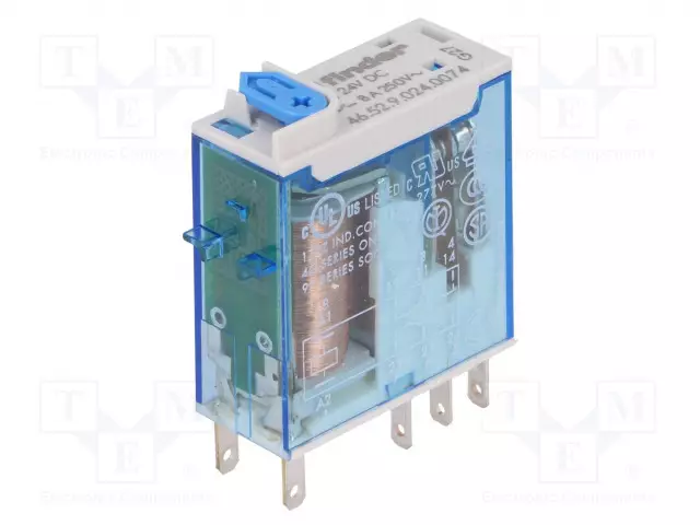 RELE - DPDT - UKELAN: 24VDC - 8A/250VAC - 8A/30VDC - Teollisuusreleet - 46.52.9.024.007 - 1