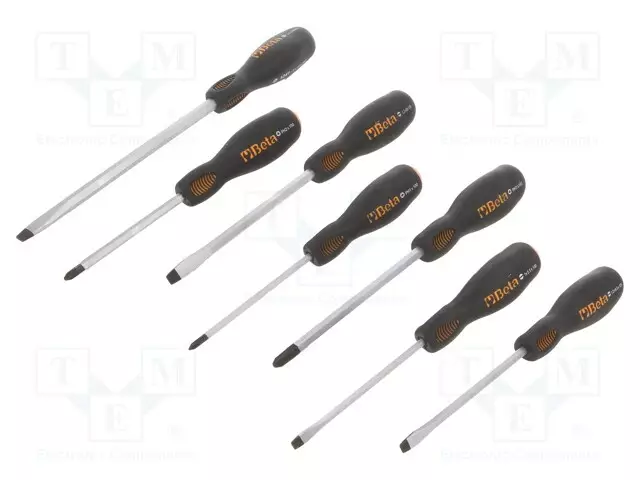 SCREWDRIVER: FOR IMPACT-SET - PHILLIPS,SLOT - 7PCS. - Ruuvimeisselit ja sarjat - BE1243D7 - 1