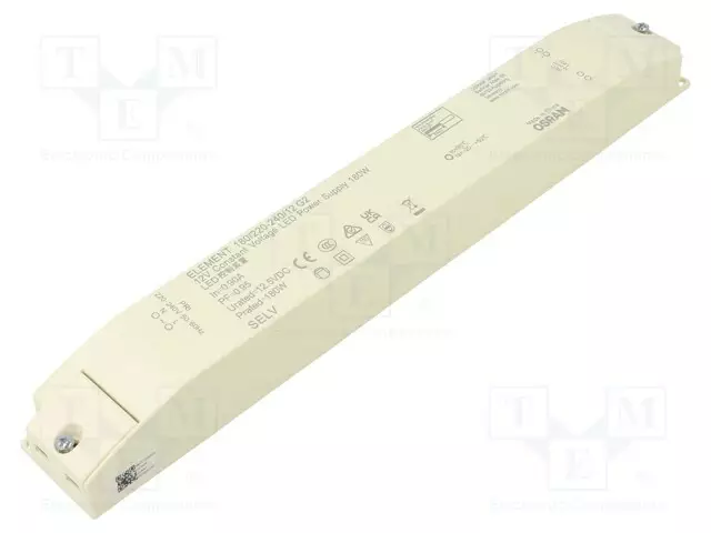 VIRTALÄHDE: IMPULSSI - LED - 180W - 12,5VDC - 220÷240VAC - IP20 - 91% - LED teholähteet - 4062172277907 - 1
