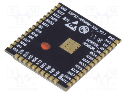 IOT MODUULI - BLUETOOTH: BLE - 19,5DBM - WIFI - SMD - 18X19,2X3,2MM - IoT (WiFi/Bluetooth) moduulit - ESP32-WROOM-32U-8 - 2