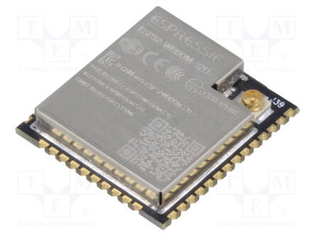 IOT MODUULI - BLUETOOTH: BLE - 19,5DBM - WIFI - SMD - 18X19,2X3,2MM - IoT (WiFi/Bluetooth) moduulit - ESP32-WROOM-32U-8 - 1