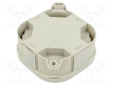 KYTKENTÄRASIA - X: 92MM - Y: 92MM - Z: 44MM - IP54 - HARMA - Kytkentärasiat - PW-A.0018 - 2