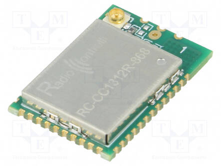 MODUULI: RF - 868MHZ - -121DBM - 1,8÷3,8VDC - 14DBM - SMD - 15X22MM - SMA - RF moduulit - RC-CC1312R-868 - 1