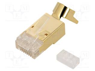 LIITIN: RJ45 - PISTOKE - PIN: 8 - CAT: 6A,CAT 8.1 - SUOJATTU - 8P8C - UROS - RJ liittimet - LOG-MP0048 - 1