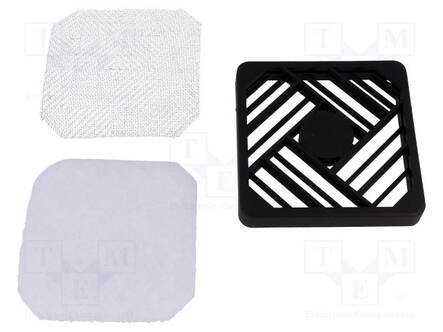 SUOJA - MUOVI - 80X80MM - RUUVI - A: 81MM - B: 5,6MM - C: 71,4MM - D: 86MM - Tuulettimien suojat - RCP-08 - 1