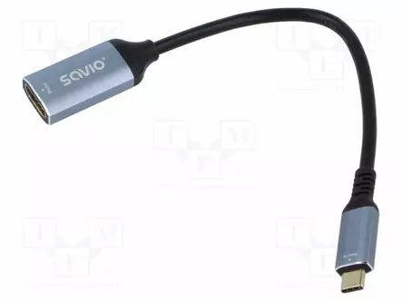 HDMI ADAPTERI -PISTORASIA,USB C PISTOKE - 4K,UHD 2160P - 0,15M - HDMI, DVI, DisplayPort johdot - SAVAK-78 - 1
