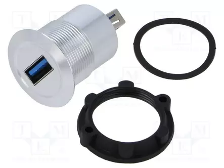 ADAPTERI - USB A RASIA,MOLEMMIN PUOLIN - PANEELIASENNETTAVA,TAKAMUUTTERI - USB liittimet - USB-08 - 1