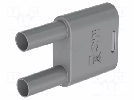 LABORATORY CONNECTOR: 4MM BANANA - 32A - GREY - INSULATED - Banaaniliittimet 4mm - SKS2-4N-19-28 - 1
