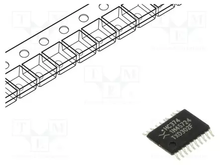 IC: DIGITAALINEN - D KIIKKU - CH: 8 - CMOS - SMD - TSSOP20 - HC - Kiikut - 74HC374PW.118 - 1