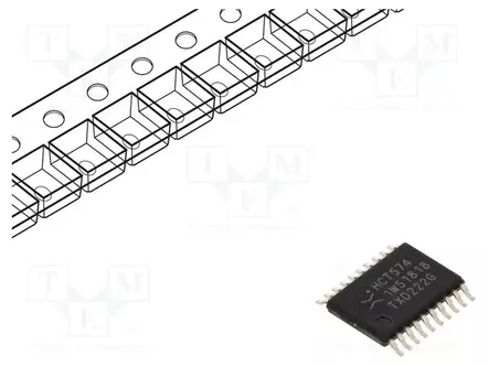 IC: DIGITAALINEN - D KIIKKU - CH: 8 - CMOS,TTL - SMD - TSSOP20 - HCT - Kiikut - 74HCT574PW.118 - 1