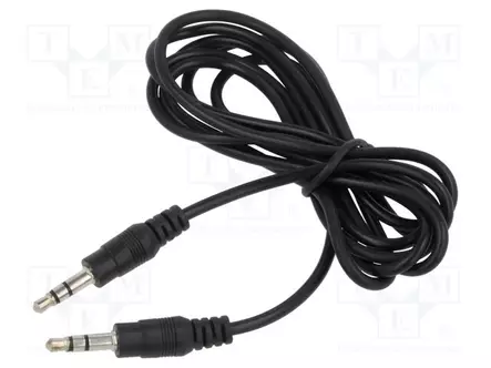 KAAPELI - JACK 3,5MM 3PIN PISTOKE,MOLEMMIN PUOLIN - 1,8M - MUSTA - Muut audio-videokaapelit - CV201-1.8 - 1