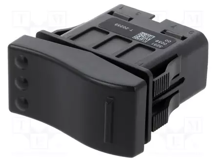 KEINUKYTKIN - SPST - AS: 2 - OFF-(ON) - 10A/12VDC - MUSTA - EI OLE - 3250OHM - Keinukytkimet - 3251.0058 - 1