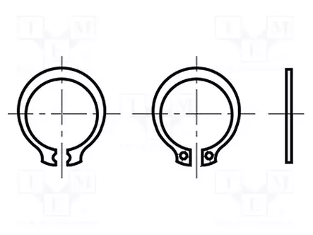 LUKKORENGAS - JOUSITERÄS - AKSELIN HALK: 11,5MM - BN 818 - ULKOØ: 19MM - Lukkoprikat - B12BN818 - 1