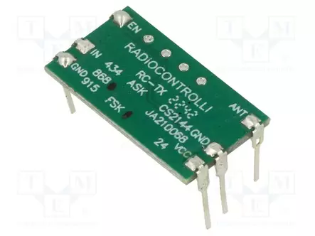 MODUULI: RF - FM-LÄHETIN - FSK - 868,35MHZ - 2,2÷3,6VDC - 10DBM - THT - RF moduulit - RC-TXFSK-868 - 1