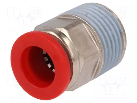 PUSERRUSLIITIN - SUORA - PBT - RUUVIKIERRE: BSP 1/2" - Liittimet ja johdot pneumatiikkaan - C01251248 - 1