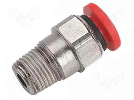PUSERRUSLIITIN - SUORA - PBT - RUUVIKIERRE: BSP 1/4" - Liittimet ja johdot pneumatiikkaan - C01251028 - 1