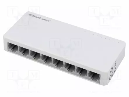 SWITCH ETHERNET - DC PISTORASIA,RJ45-PISTORASIA X8 - VALKOINEN - Tietokonetarvikkeet - muut - QOLTEC-52248 - 1