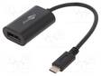 ADAPTERI - USB 3.0 - DISPLAYPORT-PISTORASIA,USB C PISTOKE - 0,2M - USB kaapelit ja adapterit - MHL.08 - 1