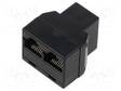 HAAROITIN - CAT: 5E - 8P8C - RJ45-PISTORASIA,RJ45-PISTORASIA X2 - Y - RJ liittimet - TEL-0036-8 - 1
