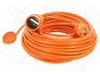 VERKKOJATKOKAAPELI - 3X1,5MM2 PVC - ORANSSI - PISTORAS.MÄÄRÄ: 1 - Jatkojohdot ja -haaroittimet - W-97428 - 1