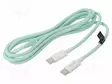 KAAPELI - USB 2.0 - USB C PISTOKE,MOLEMMIN PUOLIN - 1,5M - VIHREÄ - USB kaapelit ja adapterit - CU0348 - 1