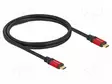 KAAPELI - USB C PISTOKE,MOLEMMIN PUOLIN - KULLATTU - 1M - MUSTA - 100W - USB kaapelit ja adapterit - DELOCK-80098 - 1