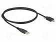 KAAPELI - USB 2.0 - USB A PISTOKE,USB B PIENOISPISTOKE - 1M - MUSTA - USB kaapelit ja adapterit - DELOCK-80478 - 1