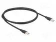 KAAPELI - USB 2.0 - USB C PISTOKE,MOLEMMIN PUOLIN - KULLATTU - 1M - USB kaapelit ja adapterit - DELOCK-81238 - 1