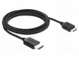 KAAPELI - HDMI-PISTOKE,MOLEMMIN PUOLIN - TEKSTIILI - PIT: 2M - MUSTA - HDMI, DVI, DisplayPort johdot - DELOCK-81688 - 1