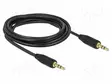 KAAPELI - JACK 3,5MM 3PIN PISTOKE,MOLEMMIN PUOLIN - 3M - MUSTA - Muut audio-videokaapelit - DELOCK-83748 - 1