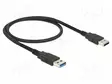 KAAPELI - USB 2.0 - USB A PISTOKE,MOLEMMIN PUOLIN - 0,5M - MUSTA - USB kaapelit ja adapterit - DELOCK-84888 - 1
