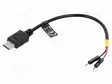 KAAPELI - USB C PISTOKE,1PIN KOUKKULIITIN X2 - 0,1M - MUSTA - 22AWG - USB kaapelit ja adapterit - DELOCK-85418 - 1