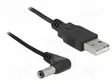 KAAPELI - USB A PISTOKE,DC 5,5/2,5 LIITIN - KULMA,SUORA - DC virtakaapelit - DELOCK-85588 - 2