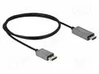 KAAPELI - DISPLAYPORT-PISTOKE,HDMI-PISTOKE - PIT: 1M - MUSTA - HARMAA - HDMI, DVI, DisplayPort johdot - DELOCK-85928 - 1