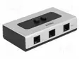 SOVITUS: SWITCH - MUSTA,HARMAA - RJ11-PISTORASIA X3 - Tietokonekaapelit ja -adapterit - DELOCK-87698 - 1