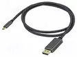 KAAPELI - DISPLAYPORT-PISTOKE,USB C PISTOKE - TEKSTIILI - 2M - HDMI, DVI, DisplayPort johdot - GOOBAY-75708 - 1