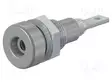 LABORATORY CONNECTOR: 2MM BANANA - SOCKET - 10A - 23MM - GREY - 60VDC - Banaanijatkoliittimet - LB-IF2R-M6-28 - 1