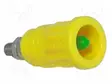 LABORATORY CONNECTOR: 4MM BANANA - PLUG - 36A - KELTAINEN-VIHREÄ - 33.9MM - Banaaniliittimet 4mm - PJP3288 - 1