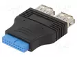 ADAPTERI - USB 3.0 19PIN,USB A-PISTORASIA X2 - Tietokonetarvikkeet - muut - AK-CA-58 - 1