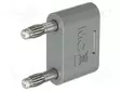LABORATORY CONNECTOR: 4MM BANANA - 32A - 30VAC - 60VDC - GREY - Banaaniliittimet 4mm - KS-4N-19-28 - 1