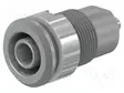 LABORATORY CONNECTOR: 4MM BANANA - SOCKET - 1KV - 24A - GREY - BRASS - Banaanijatkoliittimet - SLB4-E-28 - 1
