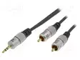 KAAPELI - JACK 3,5MM 3PIN PISTOKE,RCA-PISTOKE X2 - 1,8M - MUSTA - Muut audio-videokaapelit - TCV3420-1.8 - 1