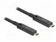 KAAPELI - OPTINEN - USB C PISTOKE,MOLEMMIN PUOLIN MUSTA - USB kaapelit ja adapterit - DELOCK-84258 - 1