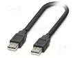 KAAPELI - USB 2.0 - USB A PISTOKE,MOLEMMIN PUOLIN - 1,8M - MUSTA - CU - USB kaapelit ja adapterit - 1333138 - 1