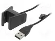 KAAPELI: ÄLYKELLON LATAAMISEEN - FITBIT - 1M - 1A - MUSTA - USB kaapelit ja adapterit - AK-SW-28 - 1