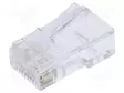LIITIN: RJ45 - PISTOKE - PIN: 8 - CAT: 5E - 8P8C - JOHTOON - IDC,PURISTUS - RJ liittimet - BM01068 - 1