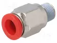 PUSERRUSLIITIN - SUORA - PBT - RUUVIKIERRE: BSP 1/8" - Liittimet ja johdot pneumatiikkaan - C01250818 - 1