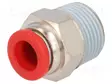 PUSERRUSLIITIN - SUORA - PBT - RUUVIKIERRE: BSP 3/8" - Liittimet ja johdot pneumatiikkaan - C01250838 - 1
